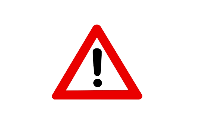 A road sign prohibiting dangerous driving behaviour