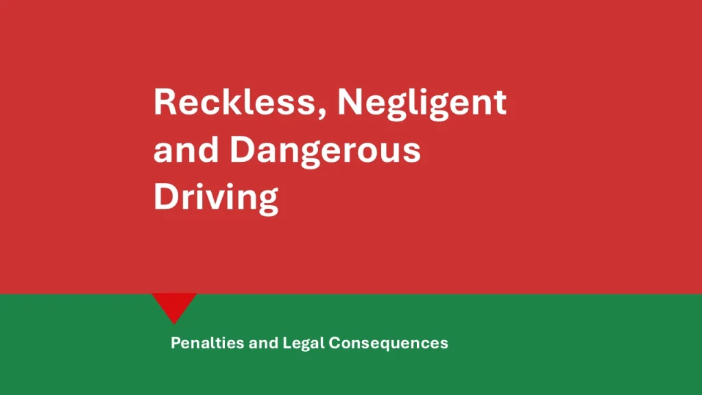 Reckless, negligent and dangerous driving behaviour: hero image