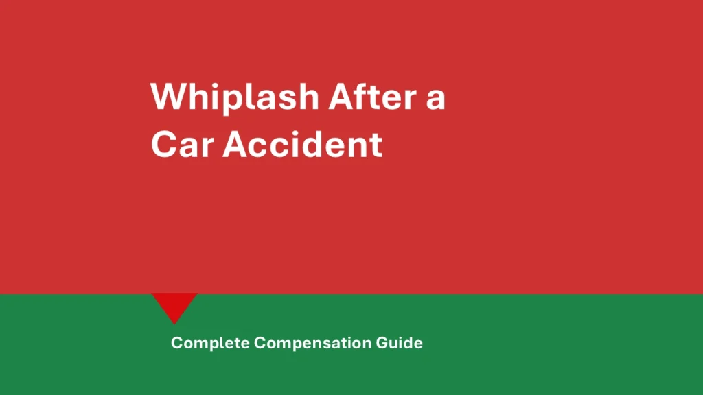 Whiplash after a car accident hero image
